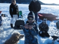 Ice fishing in Grand Lake Colorado