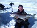 Ice fishing in Grand Lake Colorado