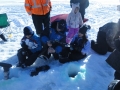 Ice fishing in Grand Lake Colorado