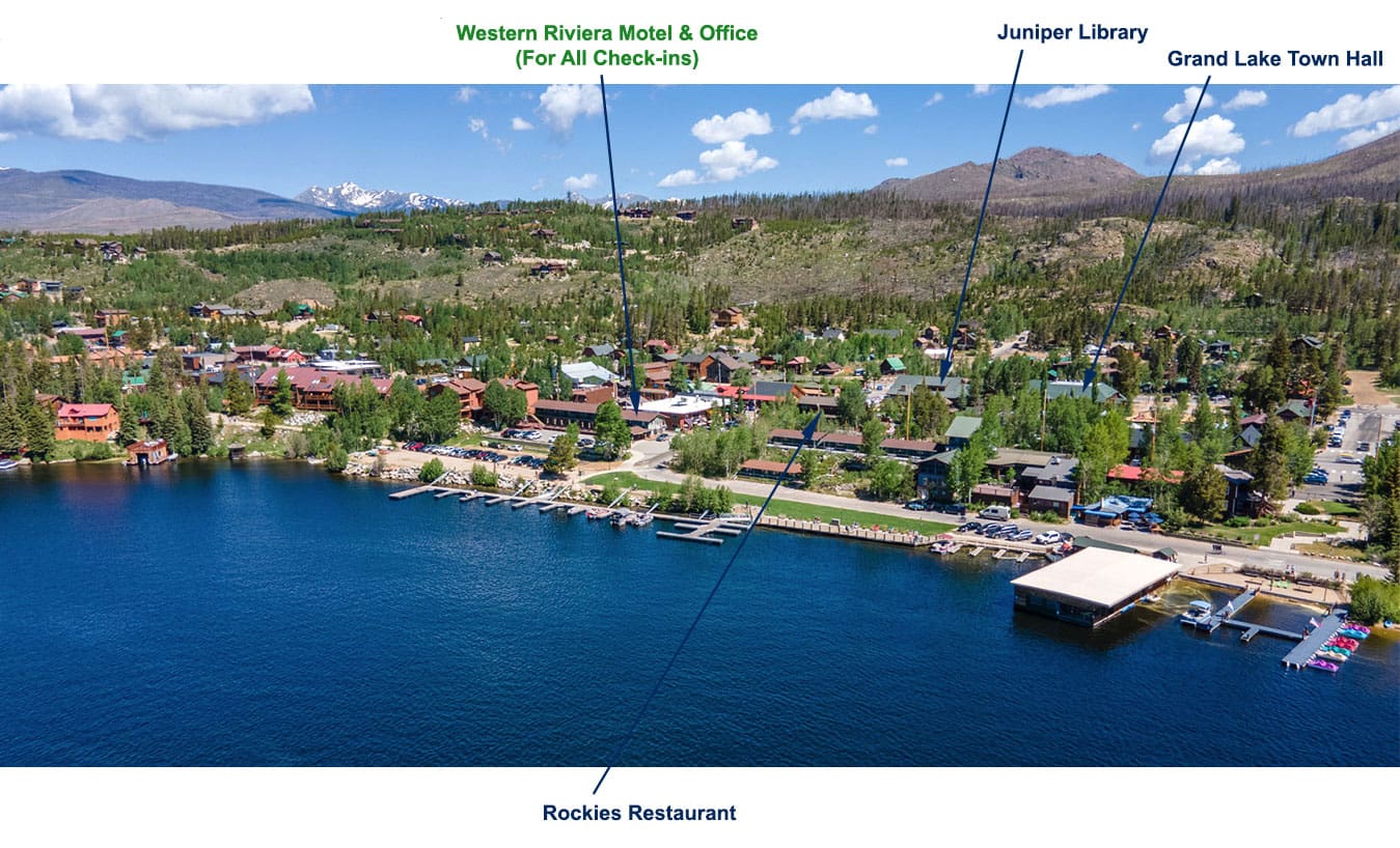 Ariel View of Lodging in Grand Lake, Colorado